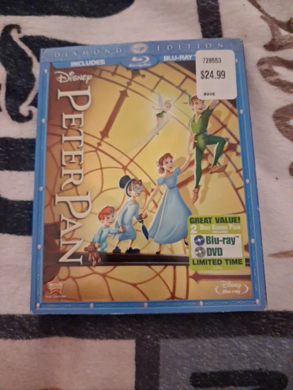 Disney Peter Pan Blu-ray DVD (Diamond Edition)